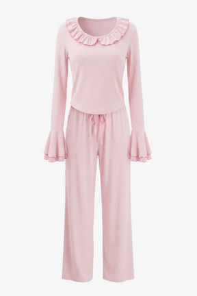Ruffle-Trim Pyjama Set
