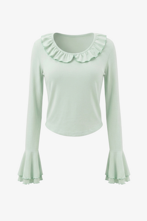 Ruffle-Trim Pyjama Set