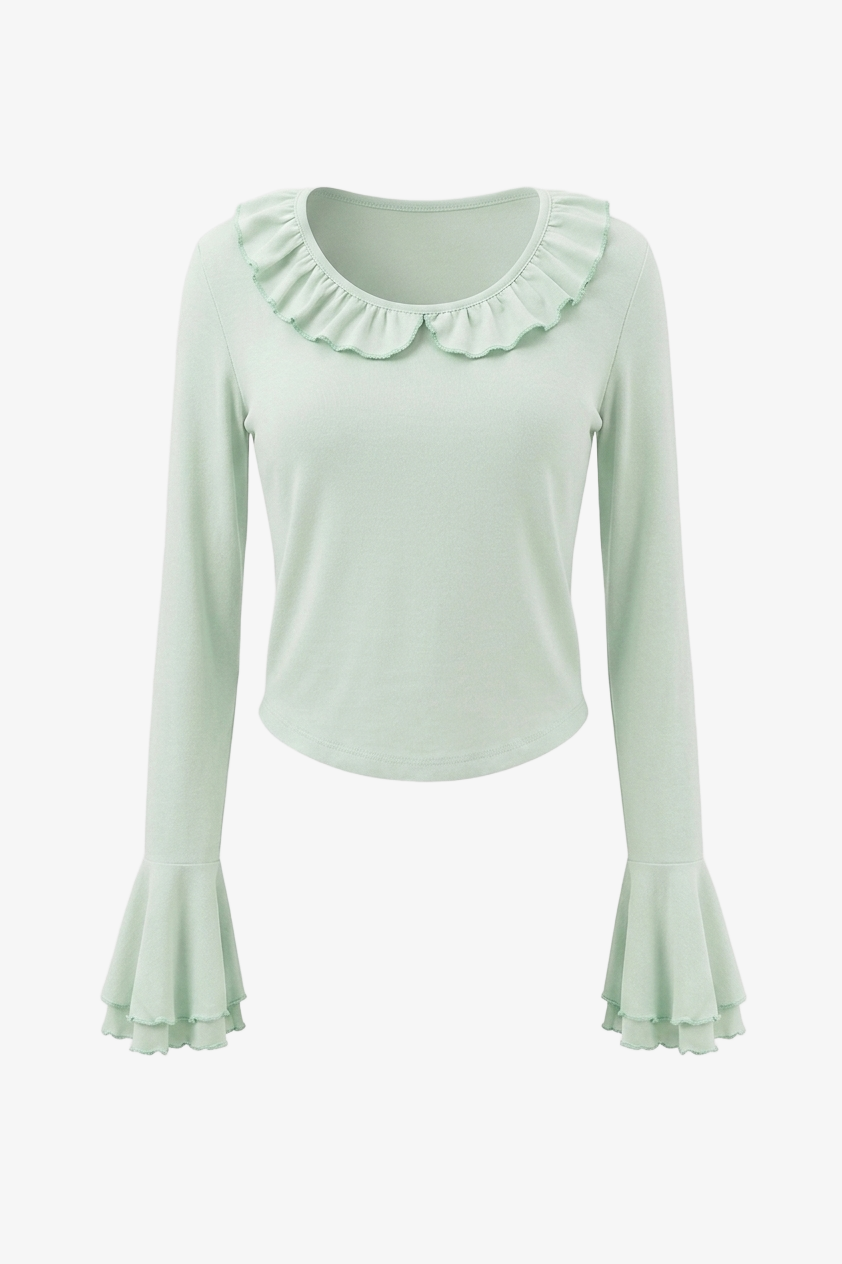 Ruffle-Trim Pyjama Set