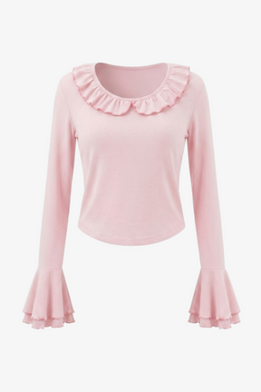 Ruffle-Trim Pyjama Set