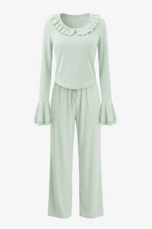 Ruffle-Trim Pyjama Set