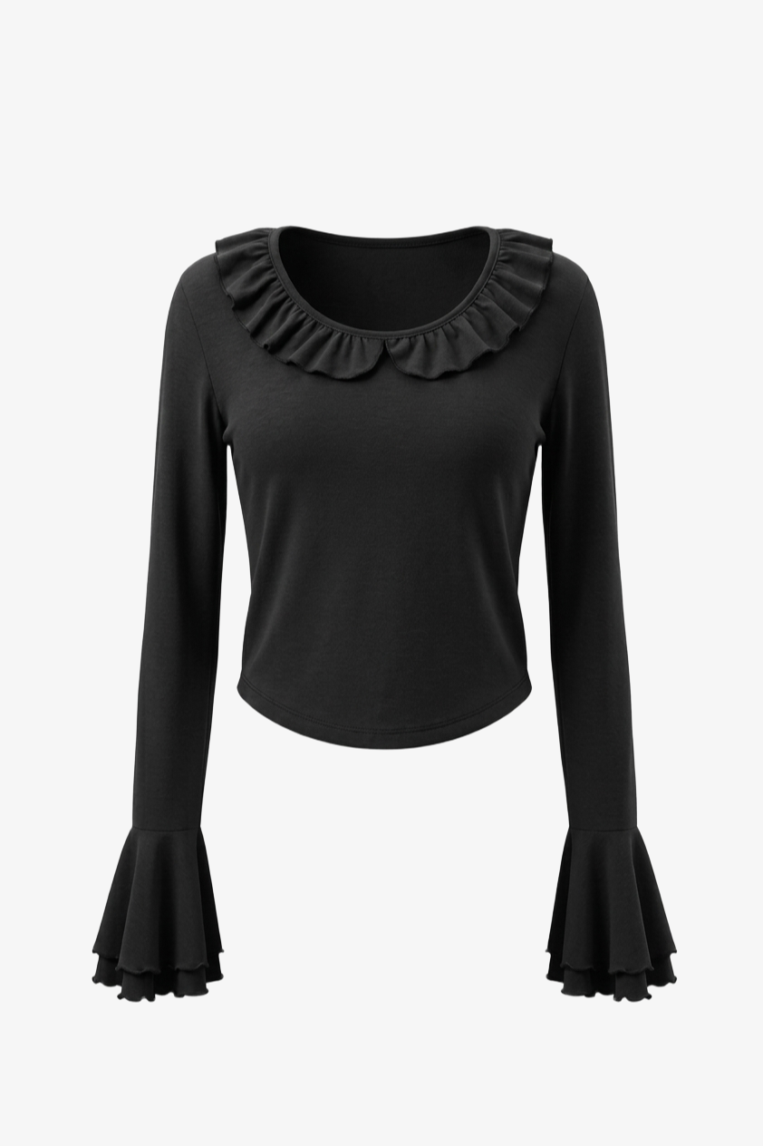 Ruffle-Trim Pyjama Set