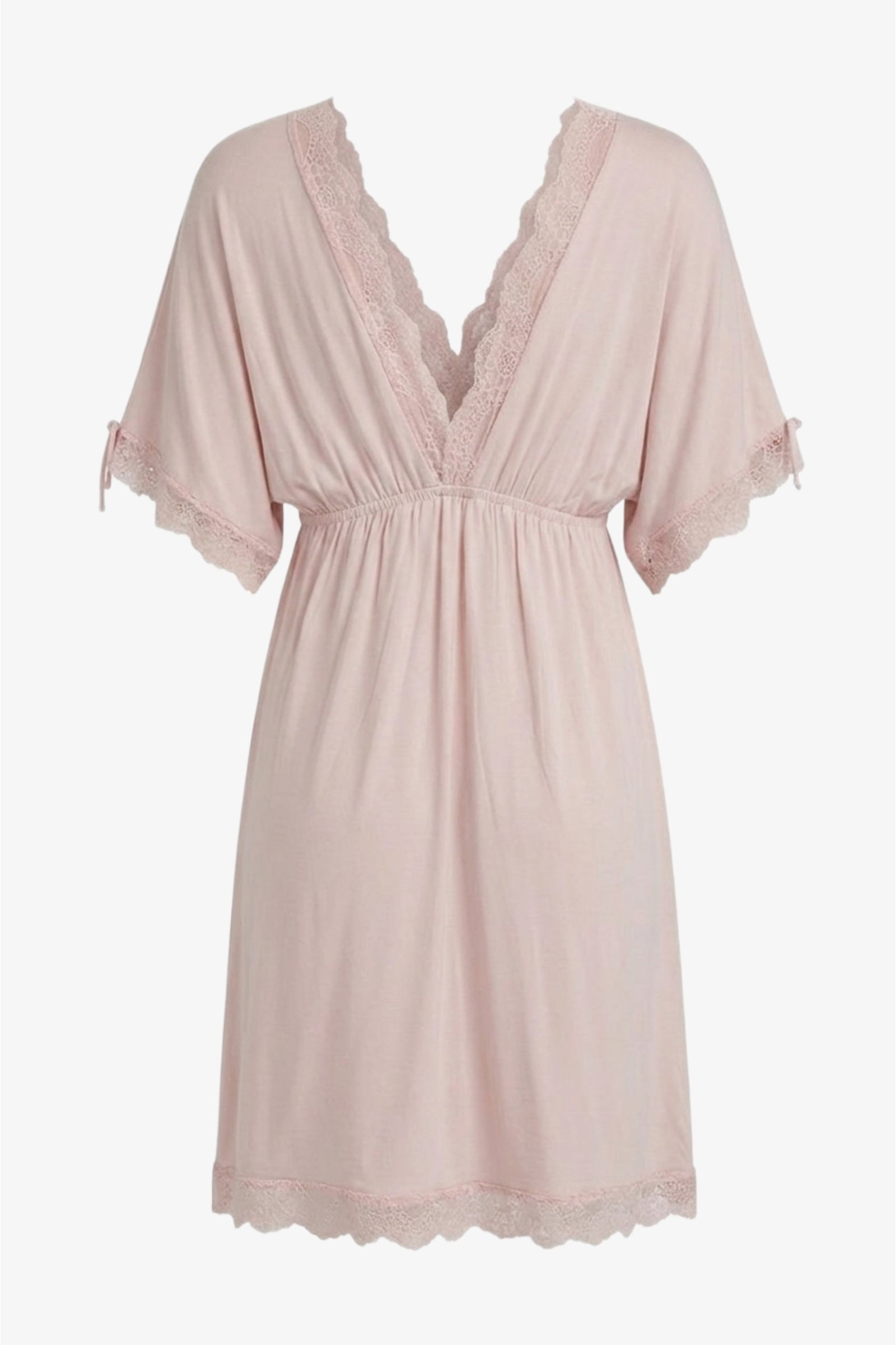 Lace-Trim Flutter Nightgown