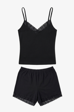 Lace-Trim Pyjama Set