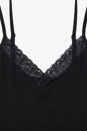 Lace-Trim Pyjama Set