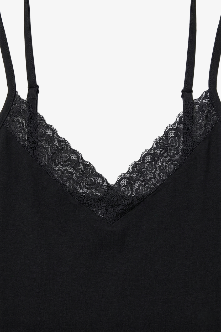 Lace-Trim Pyjama Set