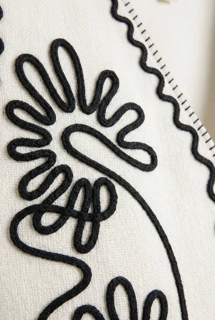 فيست مفتوح مطرز