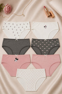 Pack of 7 Girly Brief Panties