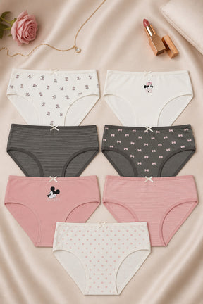 Pack of 7 Girly Brief Panties