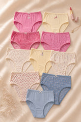 Pack of 10 Colored Brief Panties