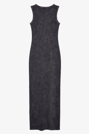 Ribbed Washed Midi Dress