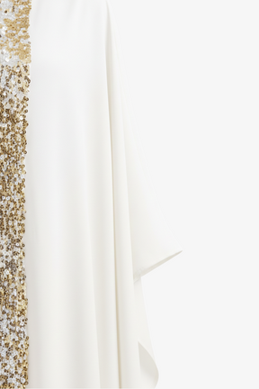 Shimmering Neckline Abaya