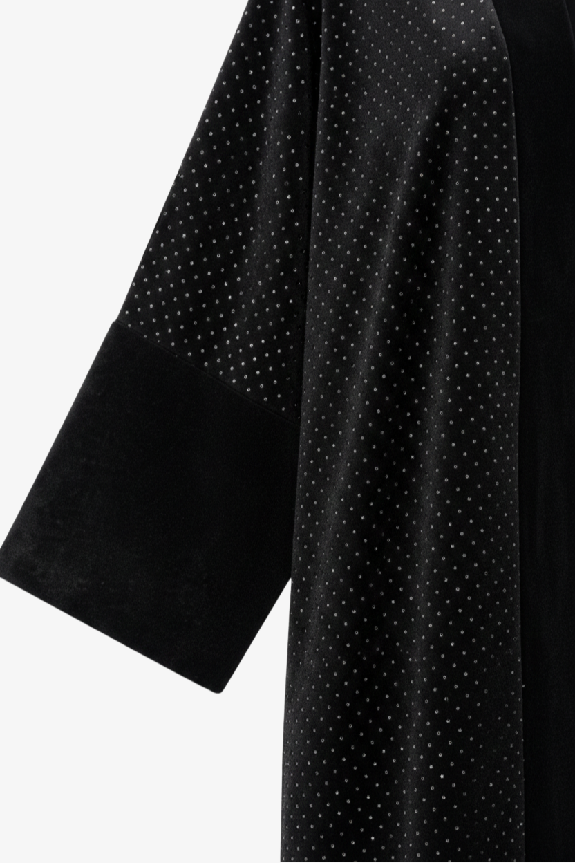 Embellished Velvet Maxi Kimono
