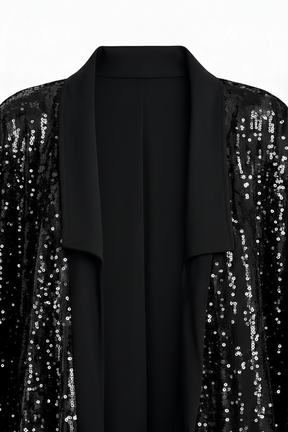 Sequin Detailed Maxi Kimono