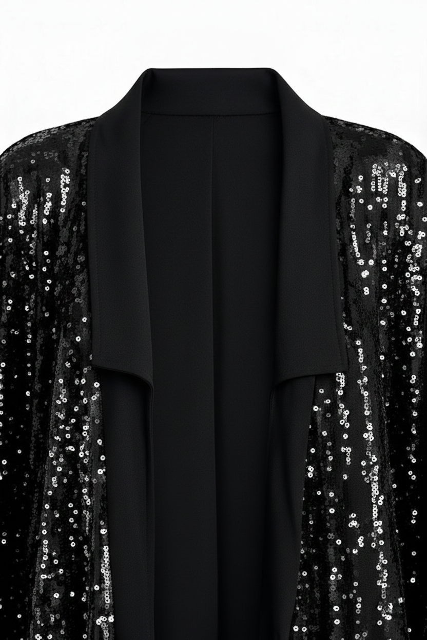 Sequin Detailed Maxi Kimono