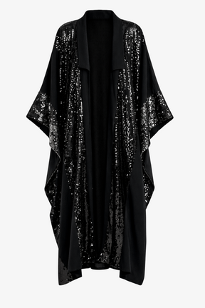 Sequin Detailed Maxi Kimono