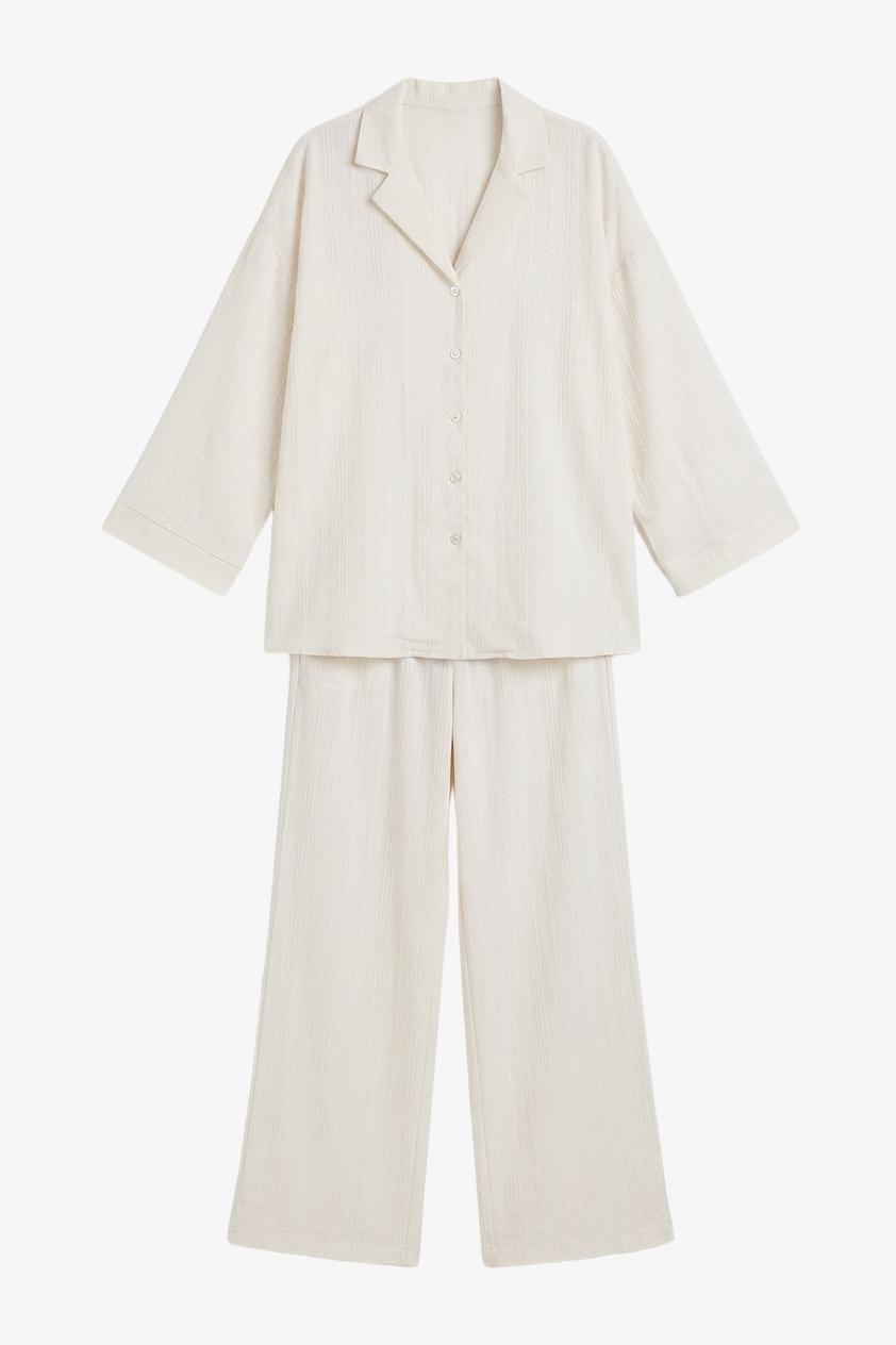 Textured Oversized Pyjama Set