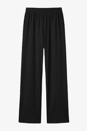 Elastic-Waist Ribbed Pants