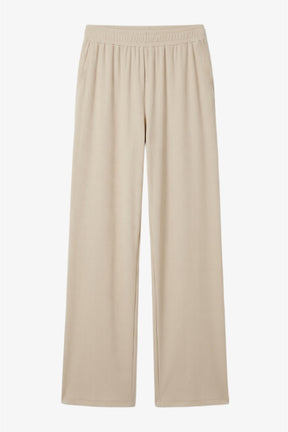 Elastic-Waist Ribbed Pants