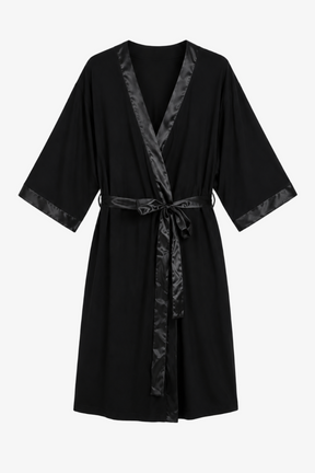 Satin-Trim Robe