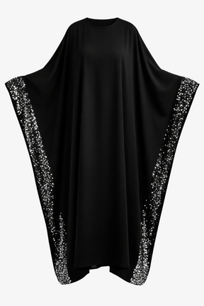 Sequin-Trimmed Abaya