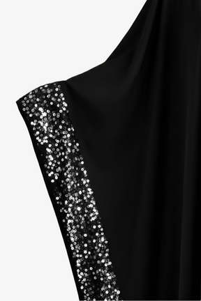 Sequin-Trimmed Abaya