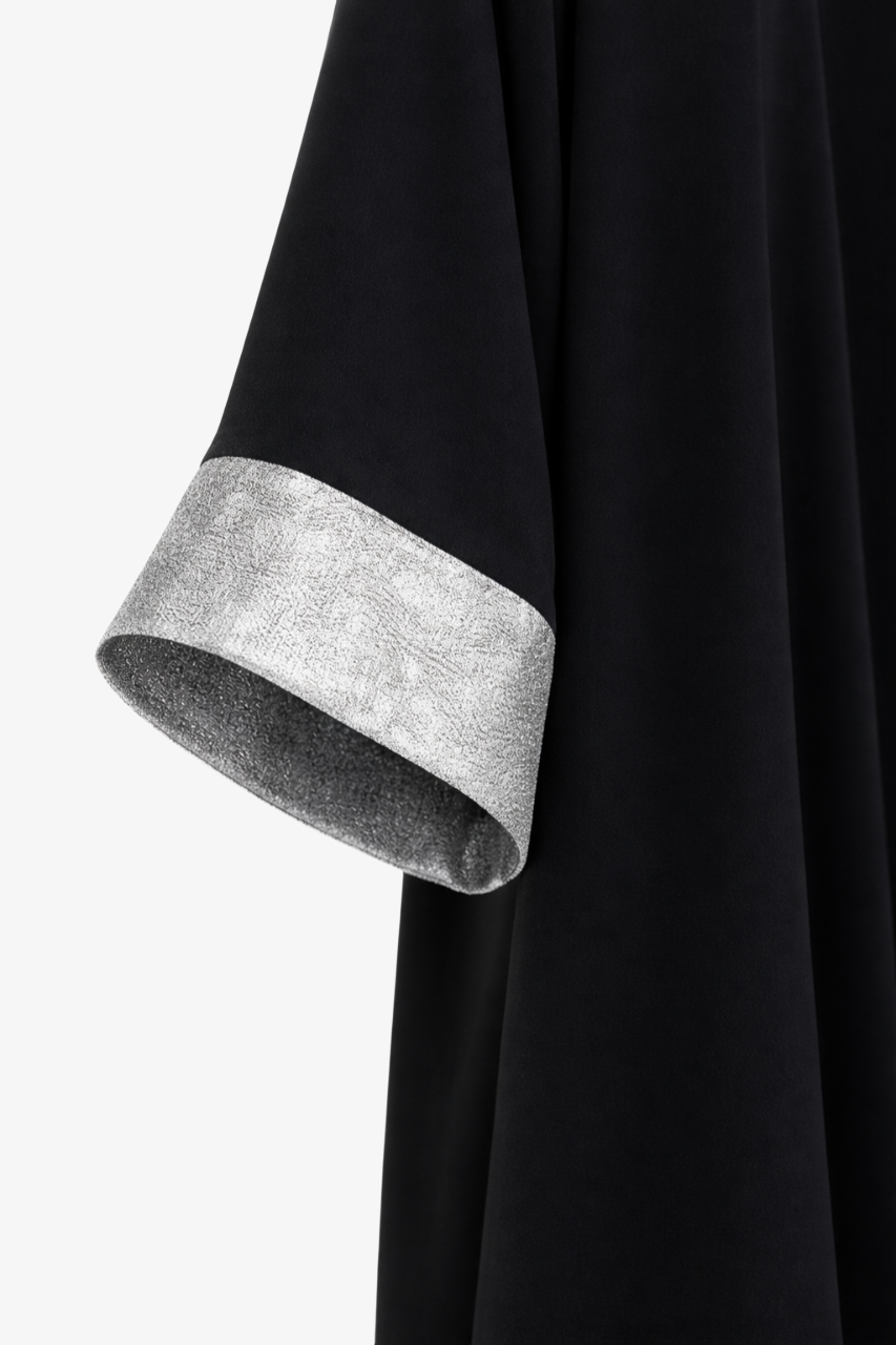 Contrast Cuff Maxi Cardigan