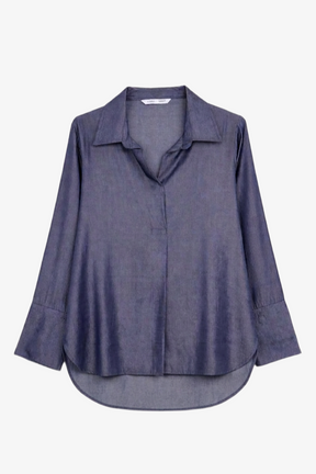 Relaxed High-Low Blouse