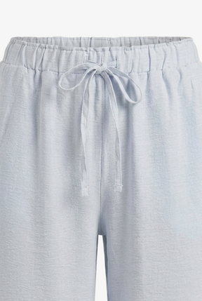 Wide-Leg Drawstring Pants
