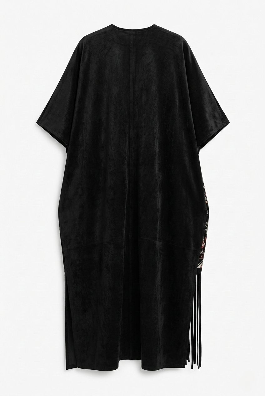 Side-Embroidered Poncho