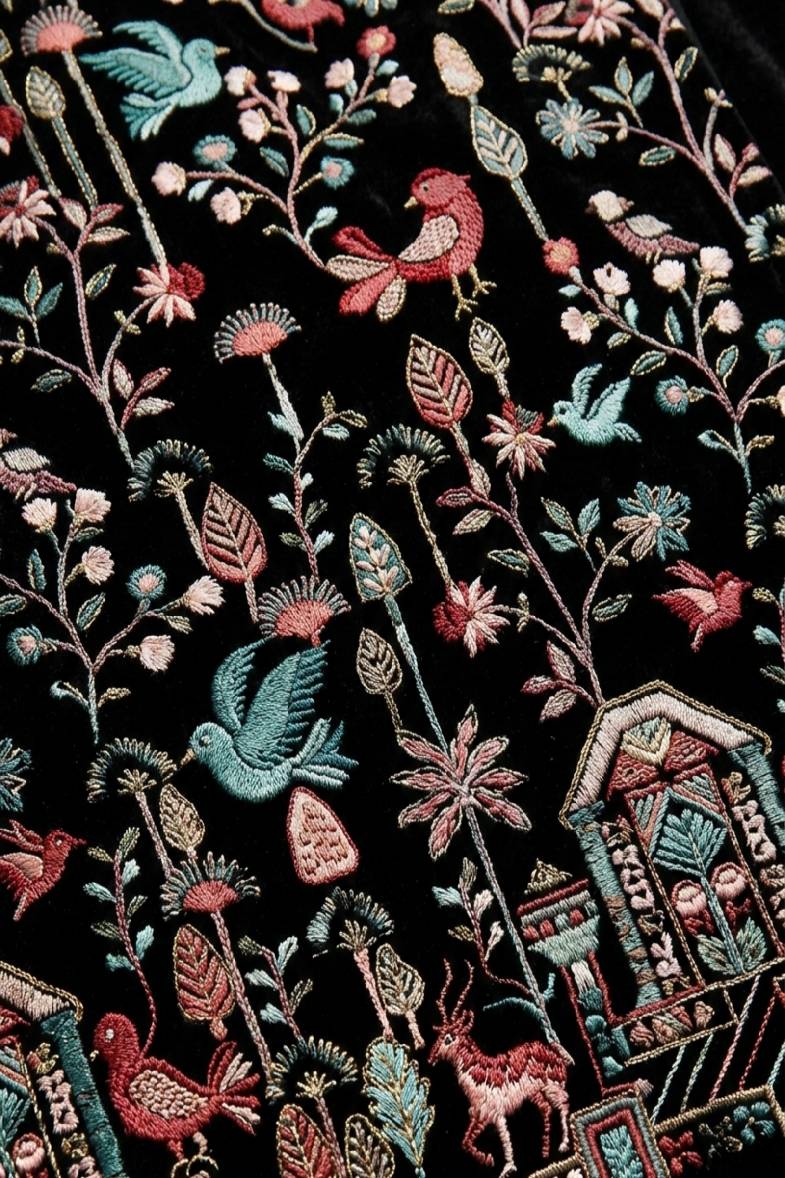 Side-Embroidered Poncho