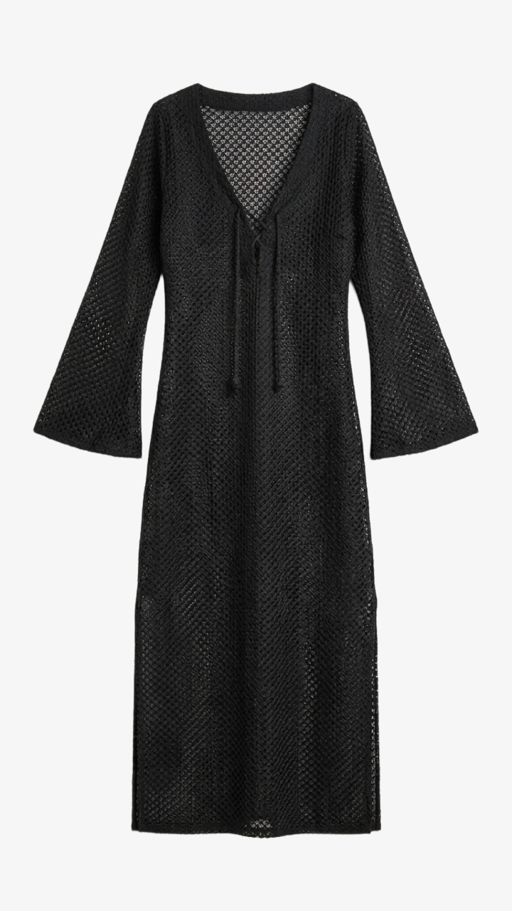 Bell-Sleeve Beach Dress