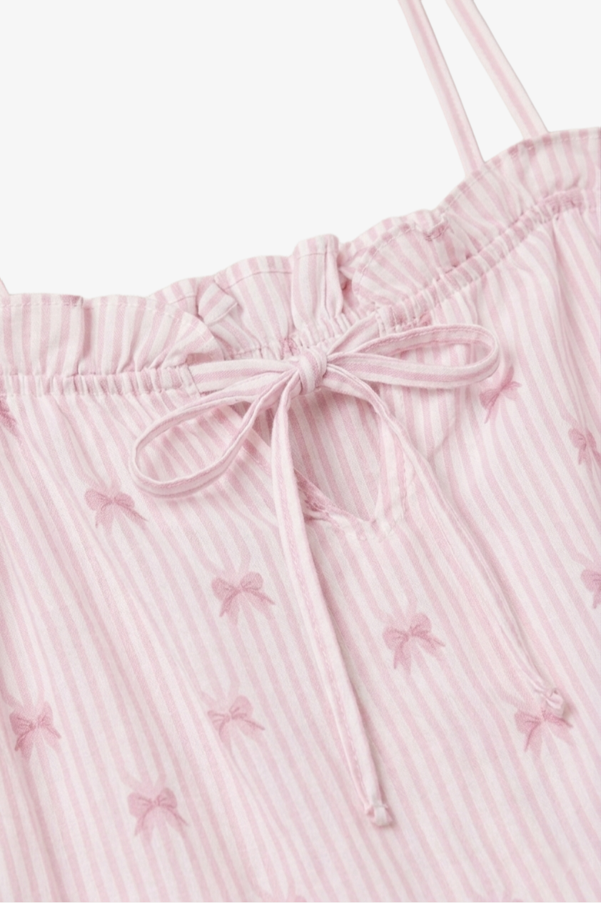 Striped Bow Nightgown