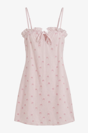 Striped Bow Nightgown