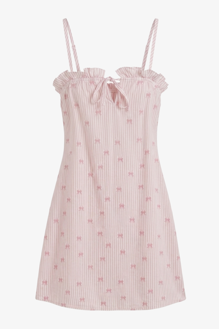 Striped Bow Nightgown