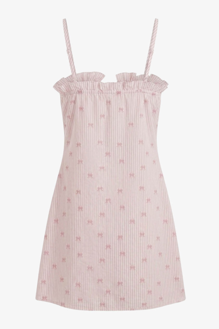 Striped Bow Nightgown