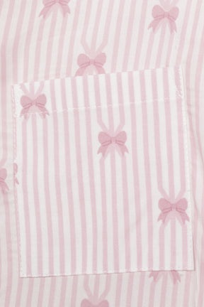 Striped Bow Pyjama Set
