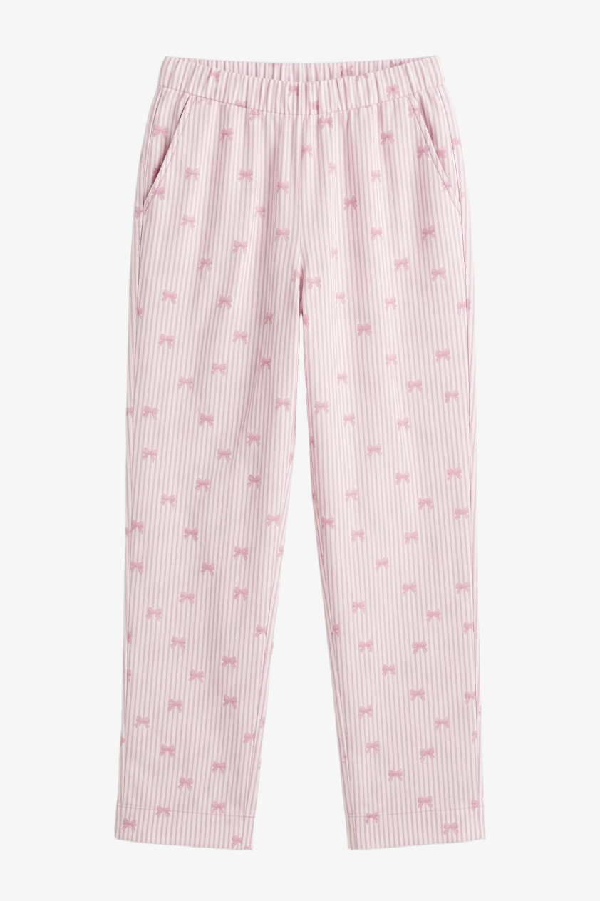 Striped Bow Pyjama Set