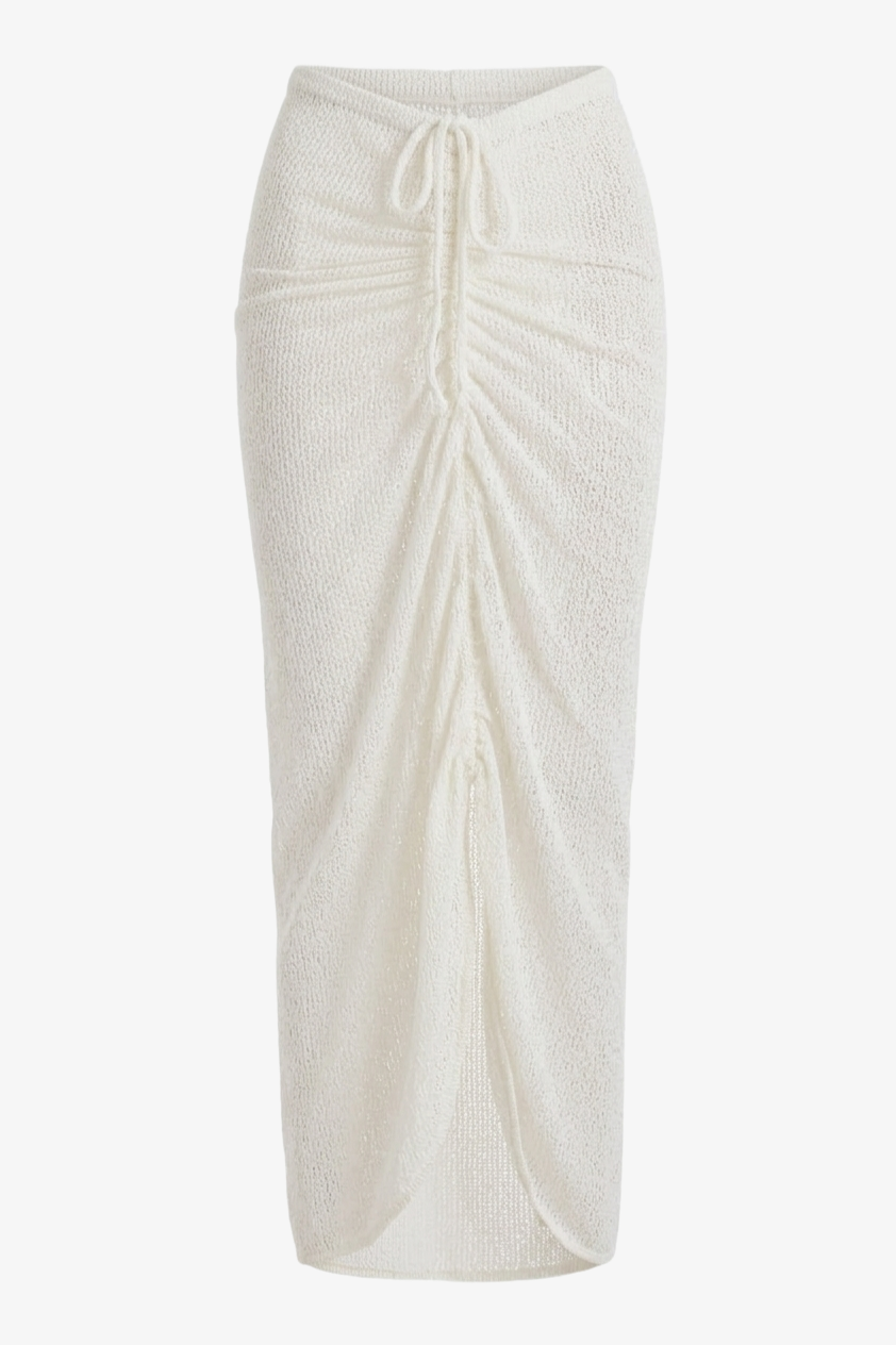 Ruched Maxi Beach Skirt
