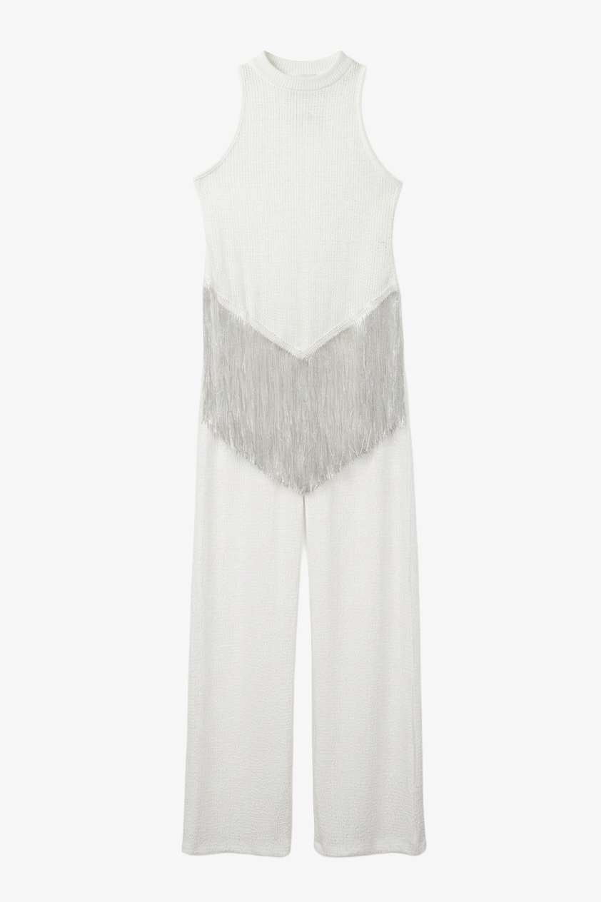 Fringed Perforated Beach Set