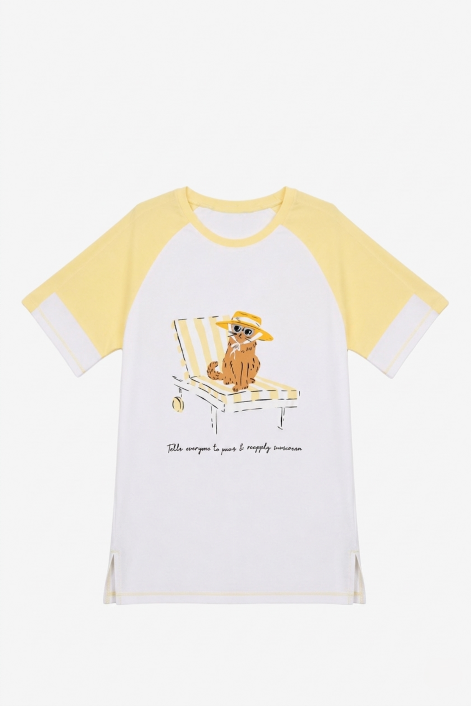 Contrast stitching Night Shirt
