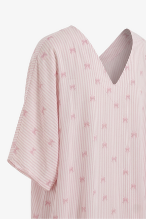 Bow-Print Maxi Nightgown