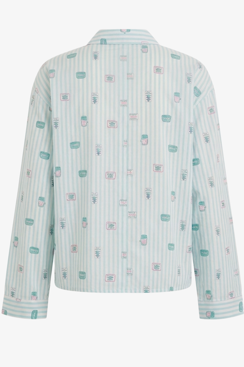 Striped Printed Pyjama Set
