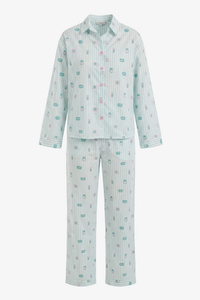 Striped Printed Pyjama Set