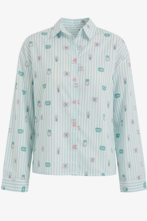 Striped Printed Pyjama Set