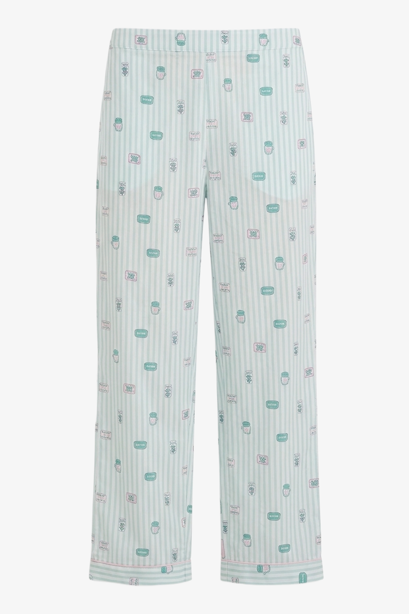 Striped Printed Pyjama Set