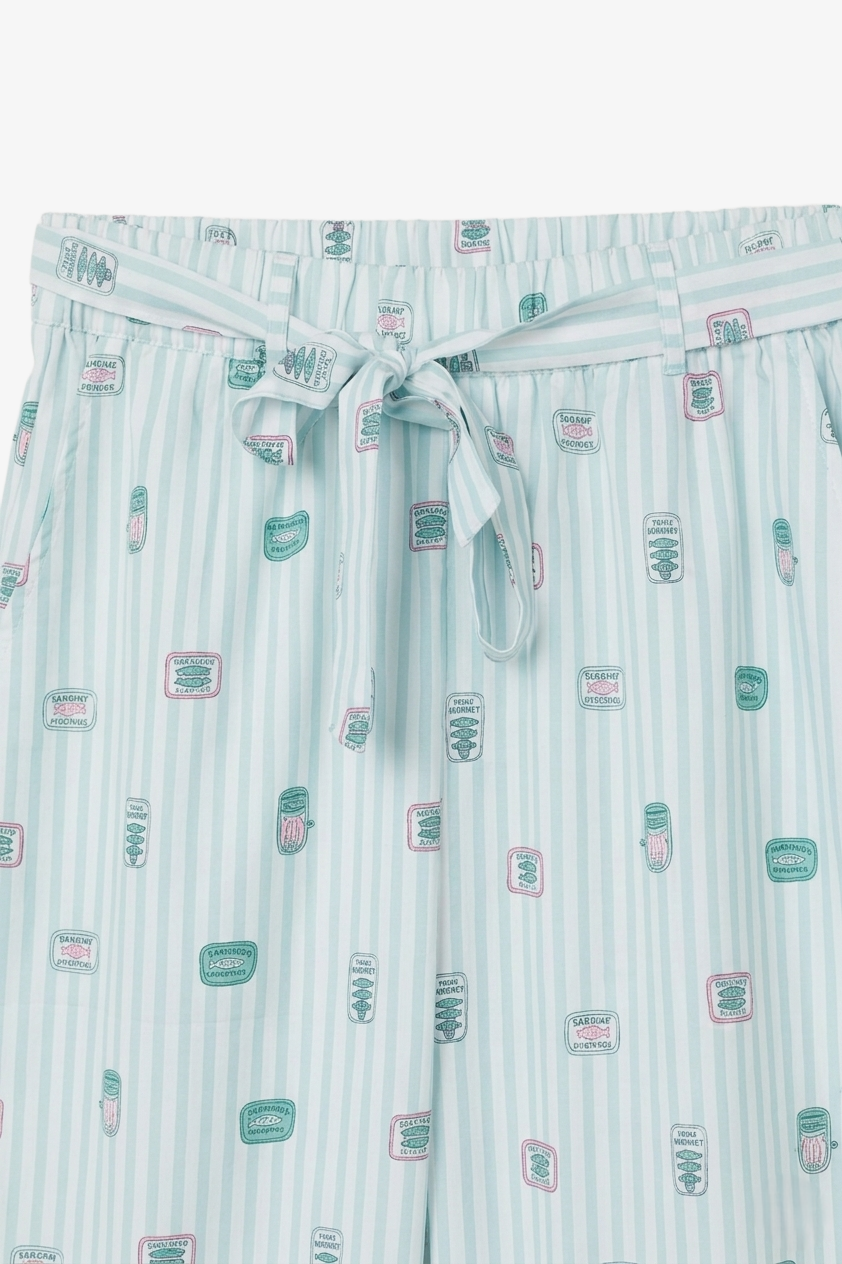 Printed Striped Pyjama Set