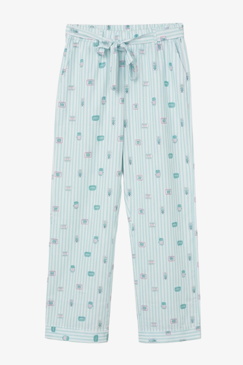 Printed Striped Pyjama Set