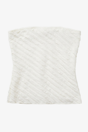 Ruffled Strapless Beach Set