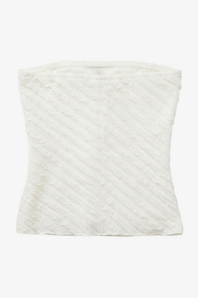 Ruffled Strapless Beach Set